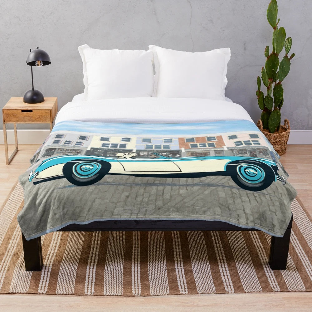 Healey Plush Blanket with Vintage 1959 Design