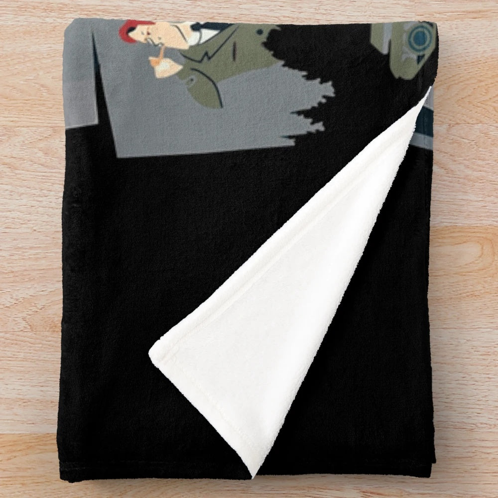 Iron Giant plush blanket with animated movie artwork