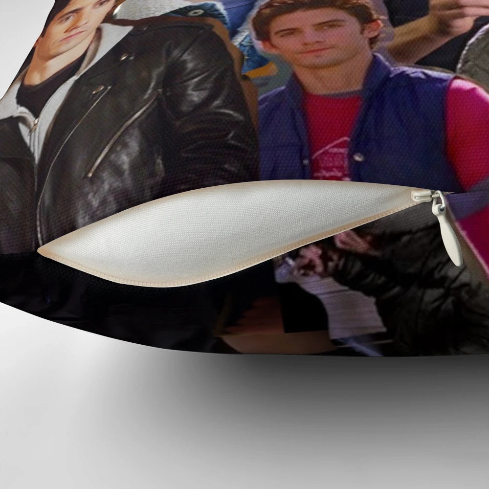 Jess Mariano themed collage pillow, featuring Rory Gilmore and other Gilmore Girls characters