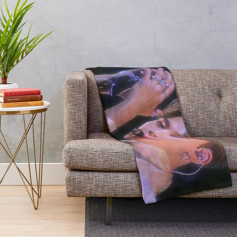 Jimin 90s heartthrob plush blanket with BTS members