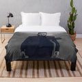 Plush blanket featuring John Wick movie imagery and retro style