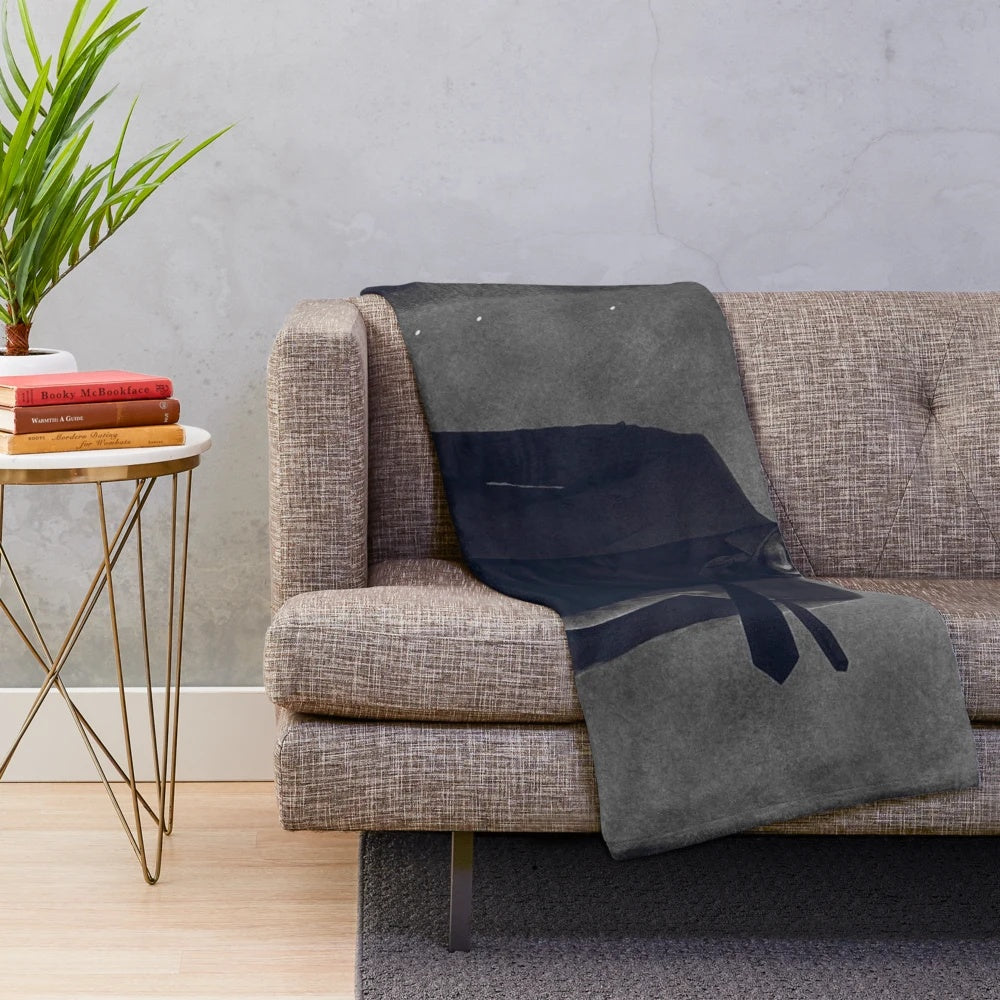 Plush blanket featuring John Wick movie imagery and retro style