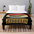 Led Zeppelin inspired plush blanket with iconic logo
