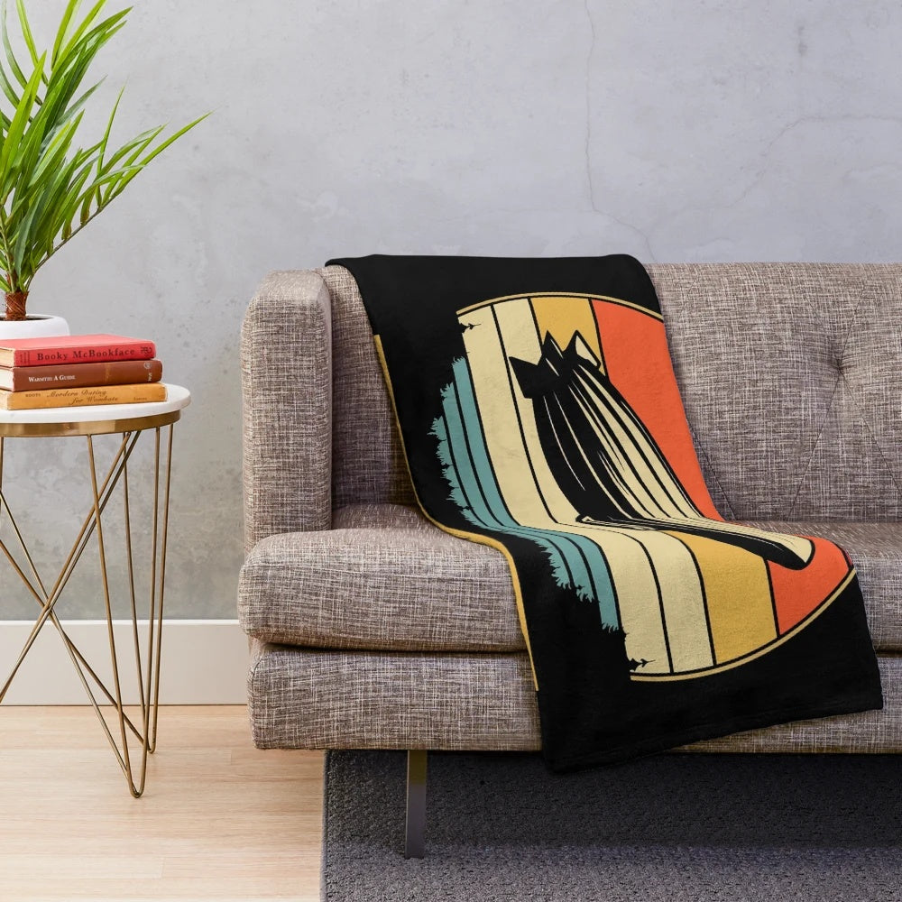 Led Zeppelin inspired plush blanket with iconic logo