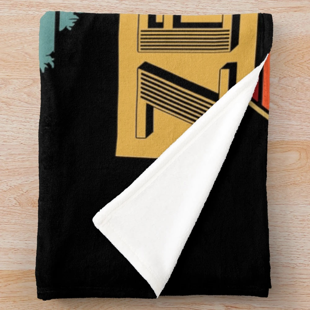 Led Zeppelin inspired plush blanket with iconic logo