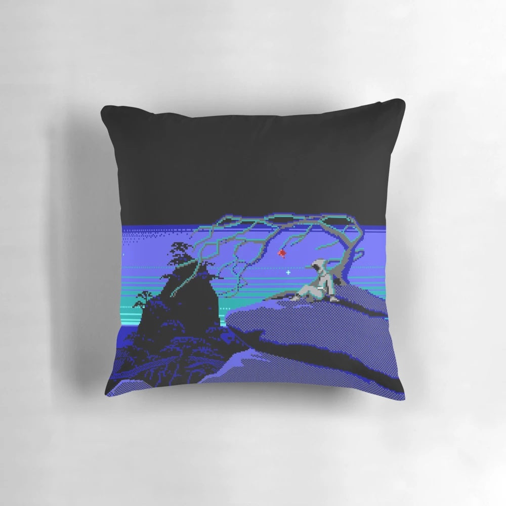 LOOM Pillow with retro pixel art design