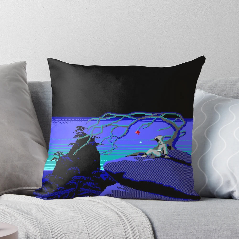 LOOM Pillow with retro pixel art design