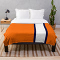 Soft, plush blanket featuring the retro colors and design of the Luton Town football club