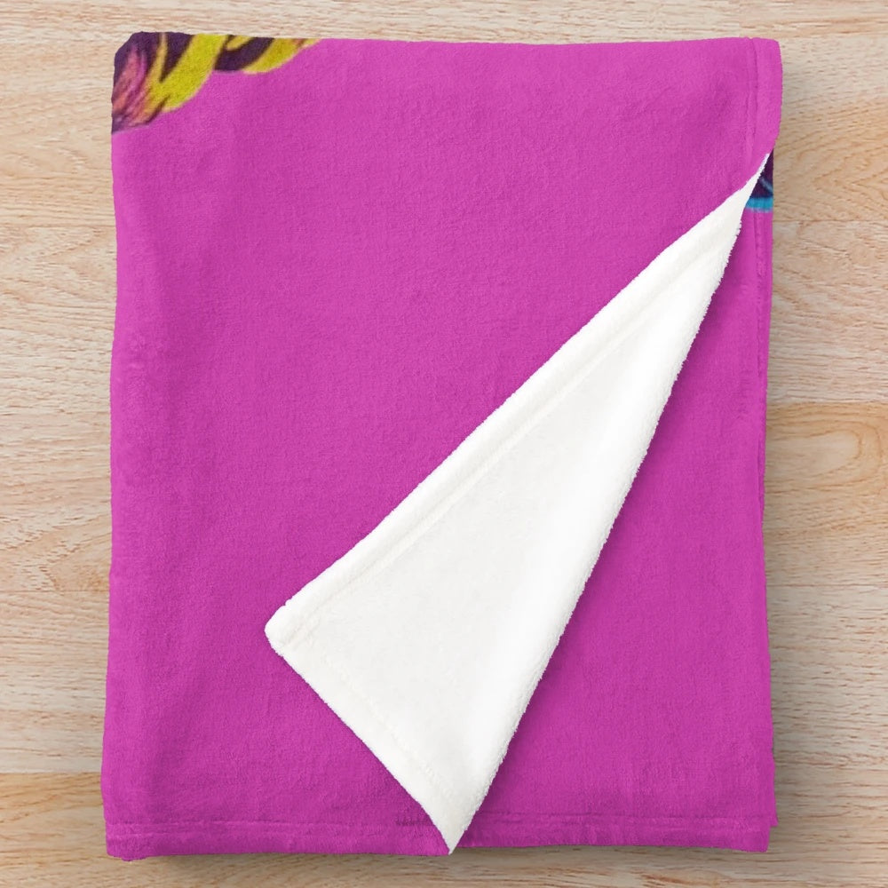 Retro-inspired portrait of Marilyn Monroe on a plush blanket
