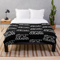 Retro-inspired Mercury Cougar plush blanket with classic muscle car design
