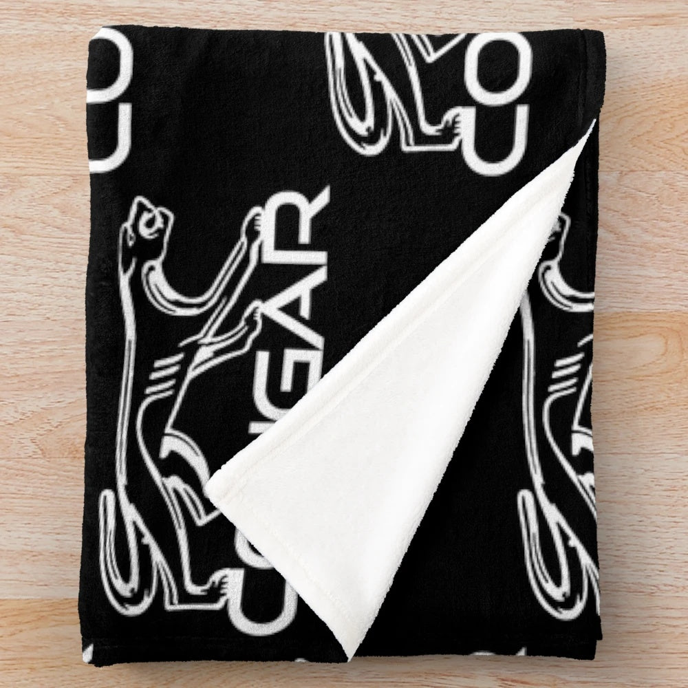 Retro-inspired Mercury Cougar plush blanket with classic muscle car design