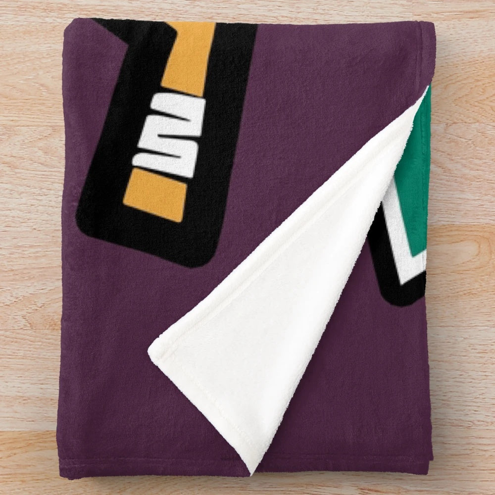 Mighty Ducks-themed plush blanket with hockey elements