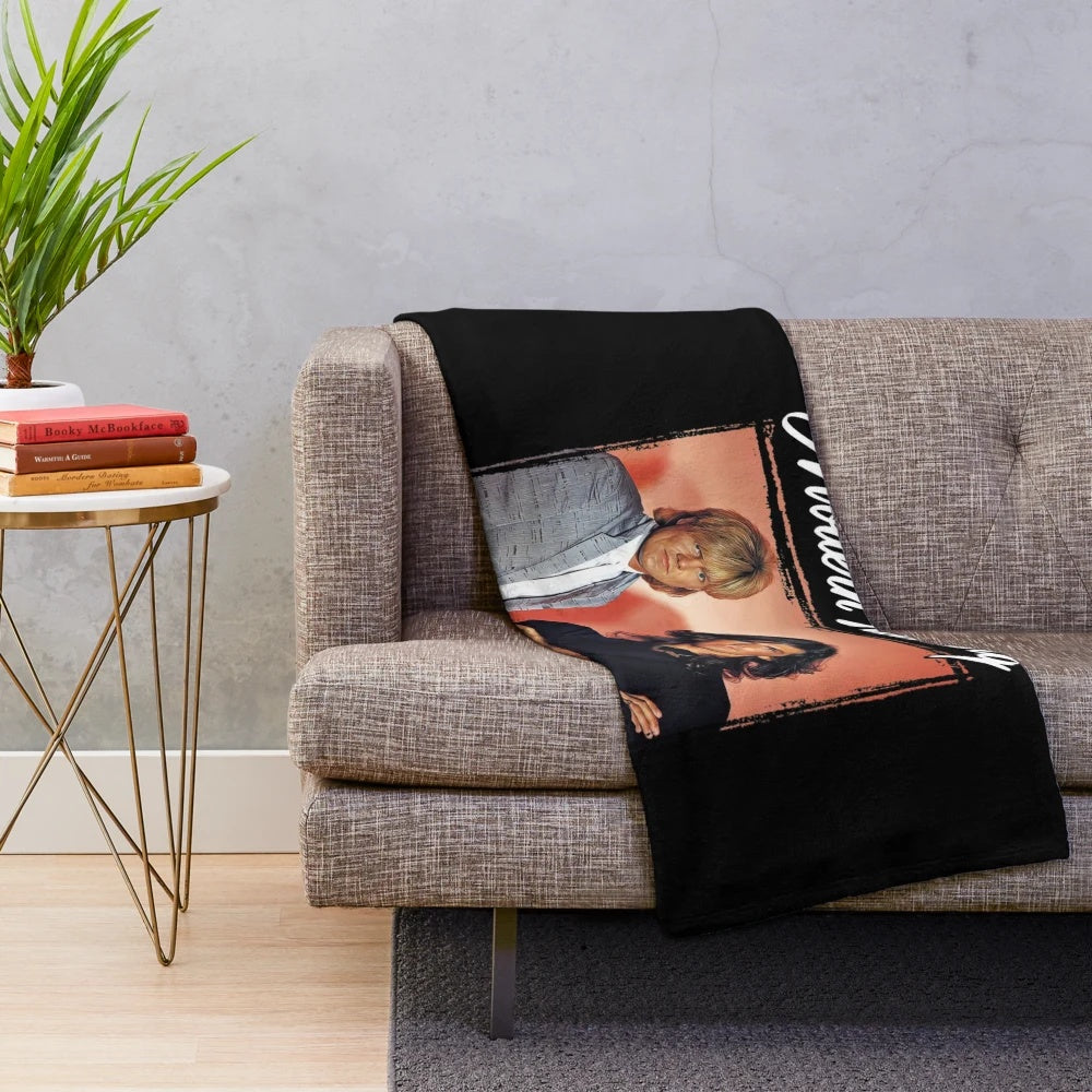 Retro-inspired plush blanket featuring the 80s German band Modern Talking