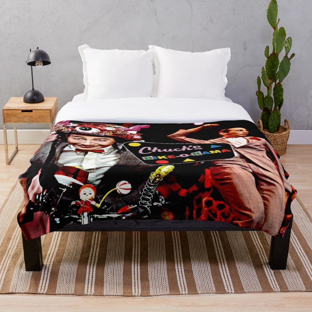 Cozy Plush Blanket Featuring Retro Pop Art Inspired by Paul Herman