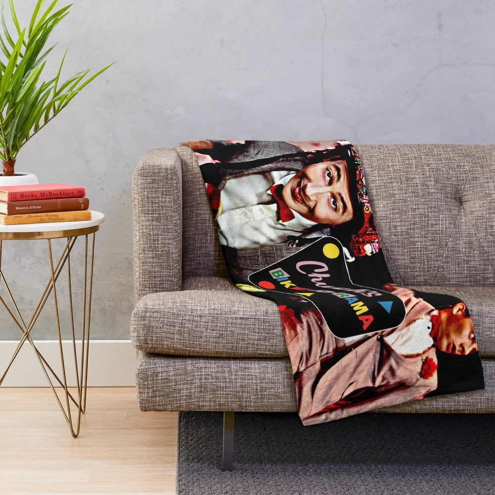 Cozy Plush Blanket Featuring Retro Pop Art Inspired by Paul Herman