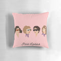 Pink Ladies-Themed Minimalist Throw Pillow Inspired by the Iconic Movie Grease