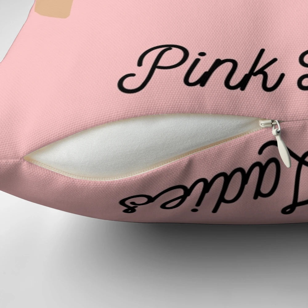Pink Ladies-Themed Minimalist Throw Pillow Inspired by the Iconic Movie Grease