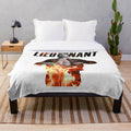 Retro-inspired plush blanket with Kelly Severide from Chicago Fire