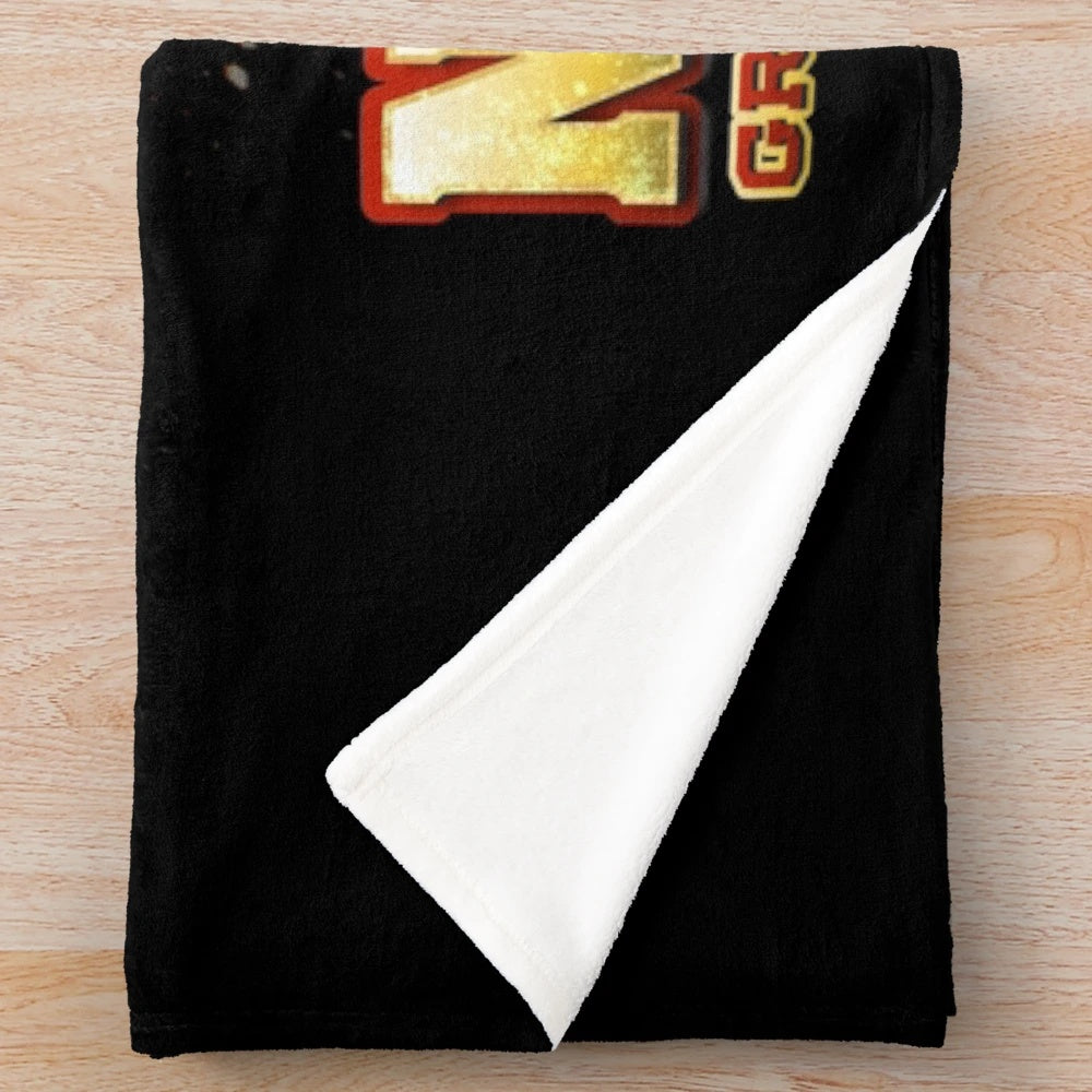 Plush blanket featuring a vintage-style image of Chuck Norris, the iconic action hero