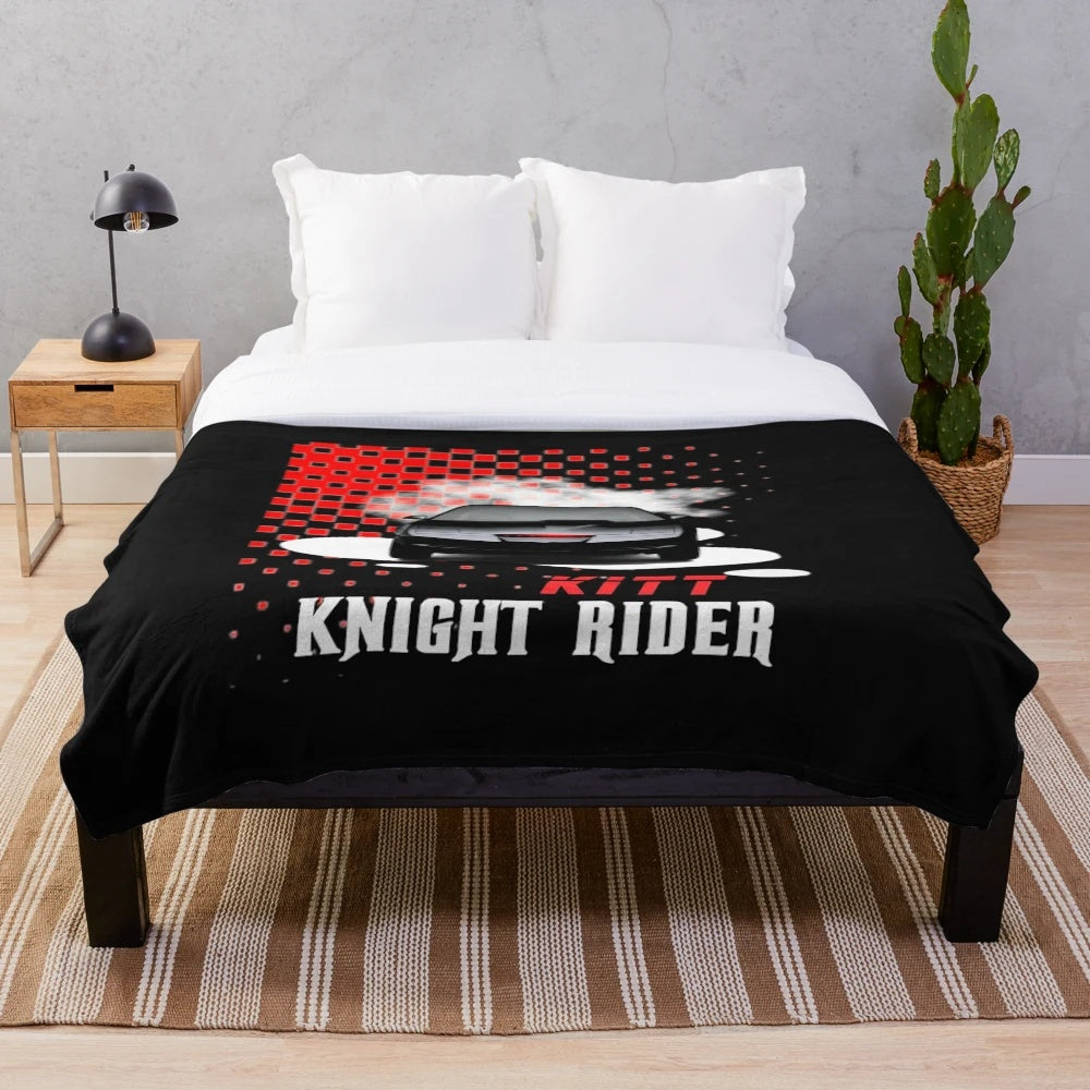 Soft and cozy plush blanket inspired by 80s TV show