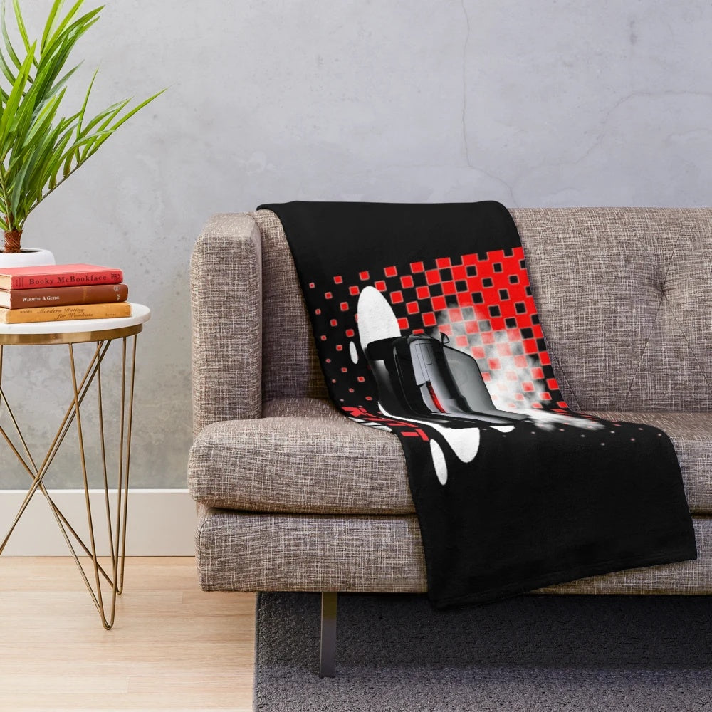 Soft and cozy plush blanket inspired by 80s TV show