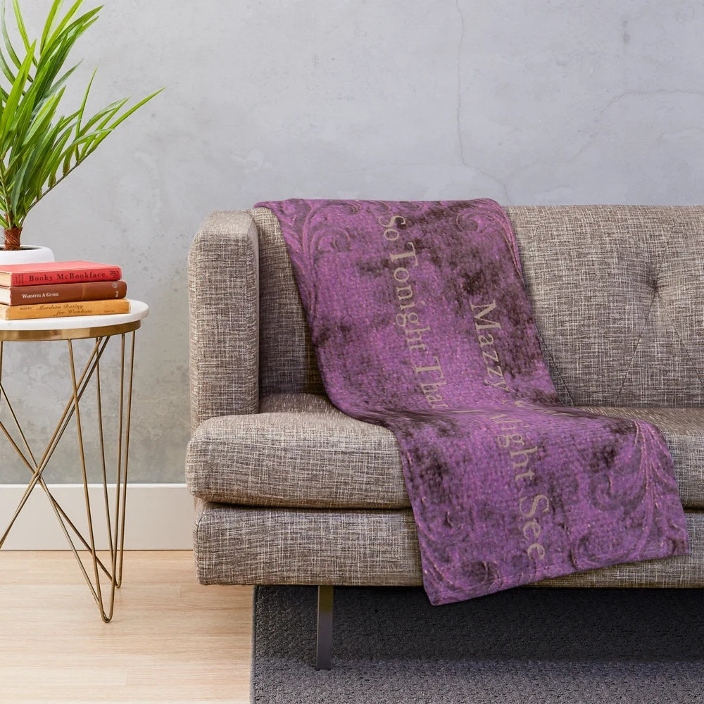Soft and cozy plush blanket featuring a vintage-style Mazzy Star inspired design