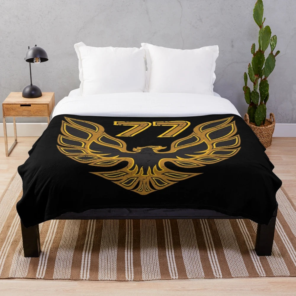 Plush blanket inspired by the classic film Smokey and the Bandit