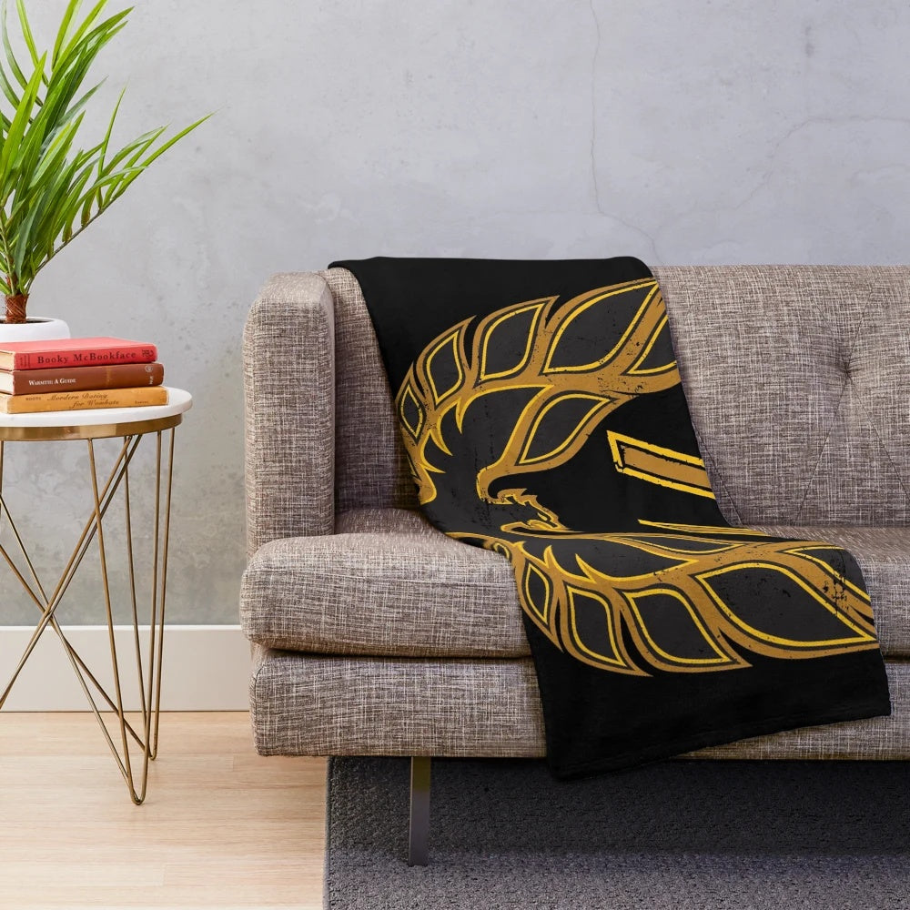 Plush blanket inspired by the classic film Smokey and the Bandit