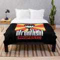Retro-inspired plush blanket with Streetlight Manifesto-inspired design