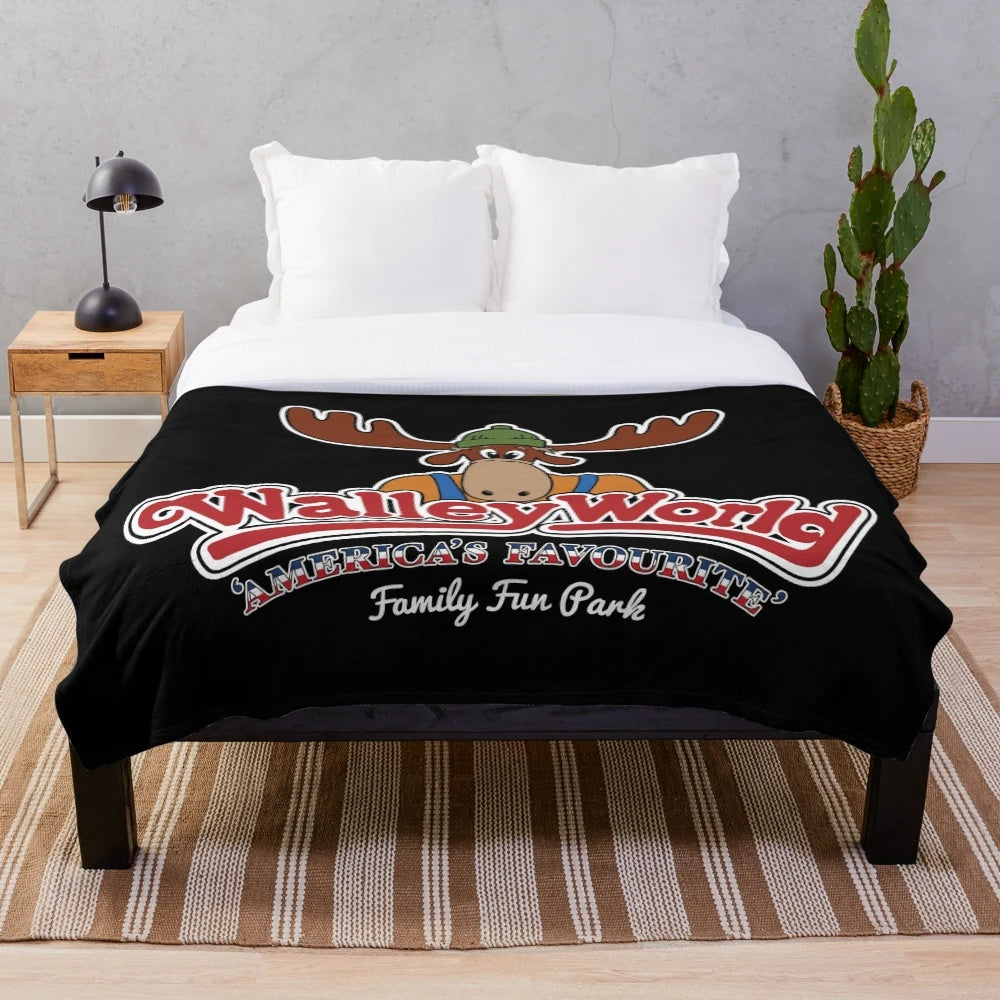 Plush blanket with American flag design inspired by National Lampoon's Vacation