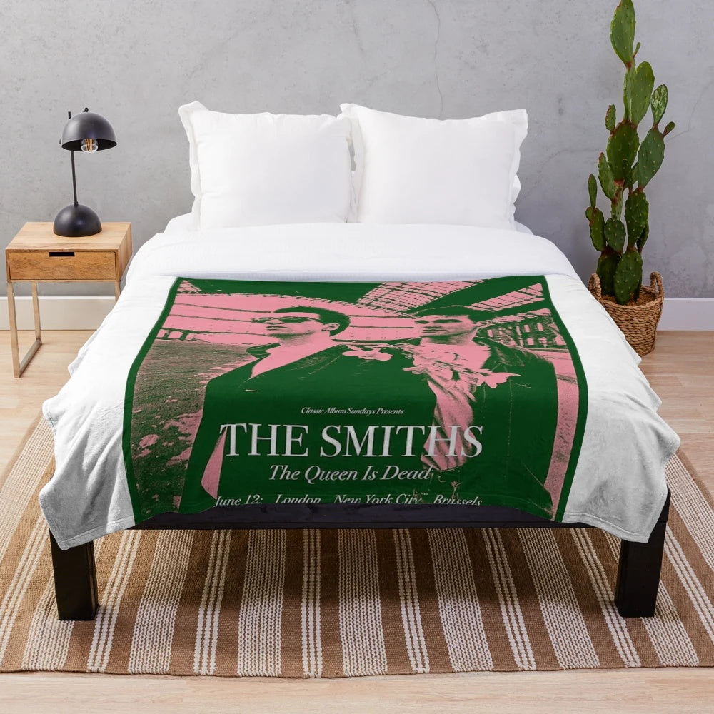 Retro Plush Blanket featuring The Smiths album artwork