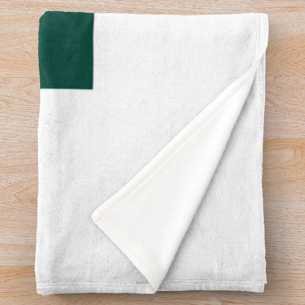 Retro-inspired plush soccer blanket with Sporting Portugal design