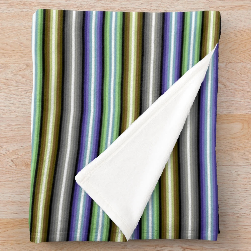 Commodore 64 inspired raster bars plush blanket
