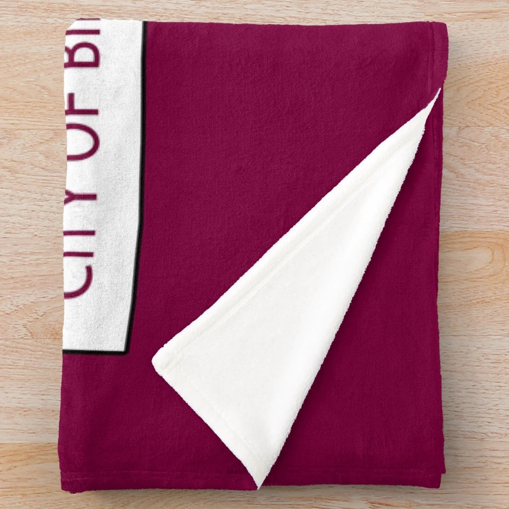 Retro-Inspired Villa Plush Blanket with Aston Villa Football Club Stripes