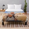 Cozy plush blanket featuring a retro Italian cinema design