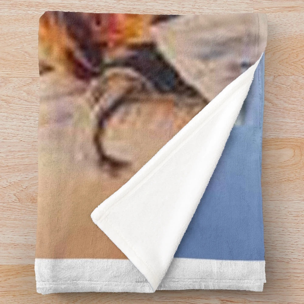 Cozy plush blanket featuring a retro Italian cinema design