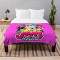 Soft and cozy Jem plush blanket featuring the iconic 1980s band Jem and the Holograms