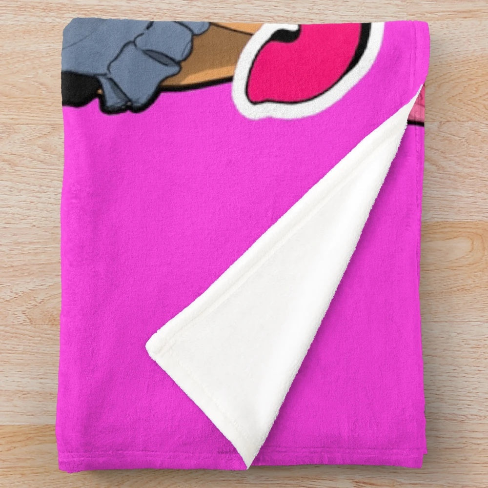 Soft and cozy Jem plush blanket featuring the iconic 1980s band Jem and the Holograms