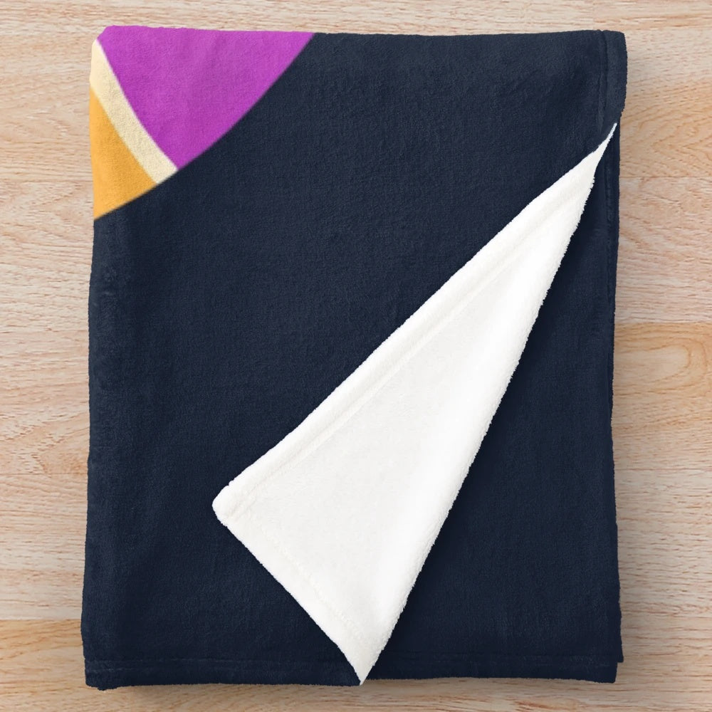 Vibrant pop art design of Jesus with retro sunglasses on a plush blanket