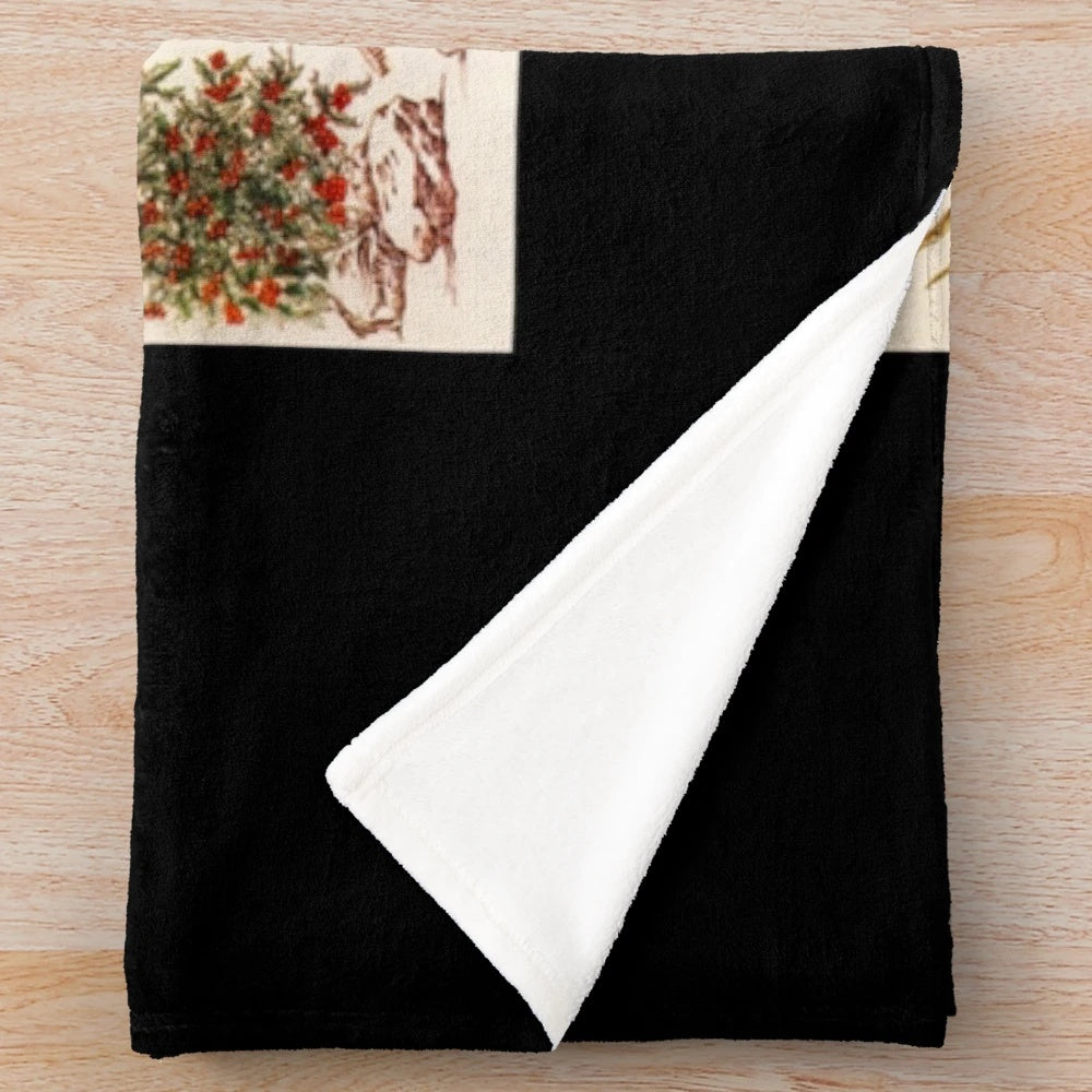 Jethro Tull inspired retro plush blanket
