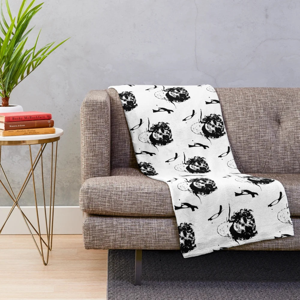 Jim Morrison plush blanket featuring the iconic Doors frontman