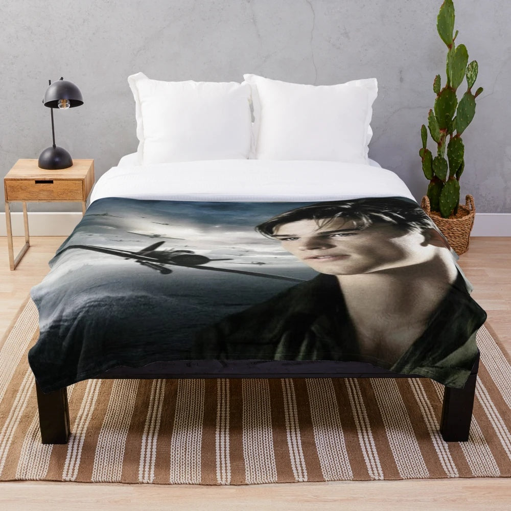 Plush blanket featuring a vintage image of actor Josh Hartnett