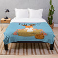 Kipper the Dog retro plush blanket featuring the classic children's TV character