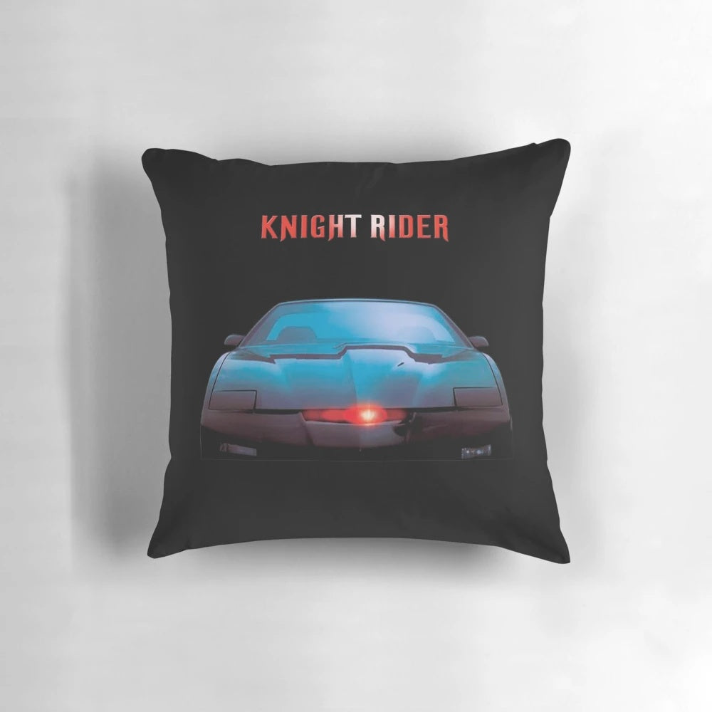 Retro Knight Rider Pillow featuring Michael Knight and his fantastic car