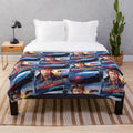 Plush blanket inspired by the 80s TV series KNIGHT RIDER