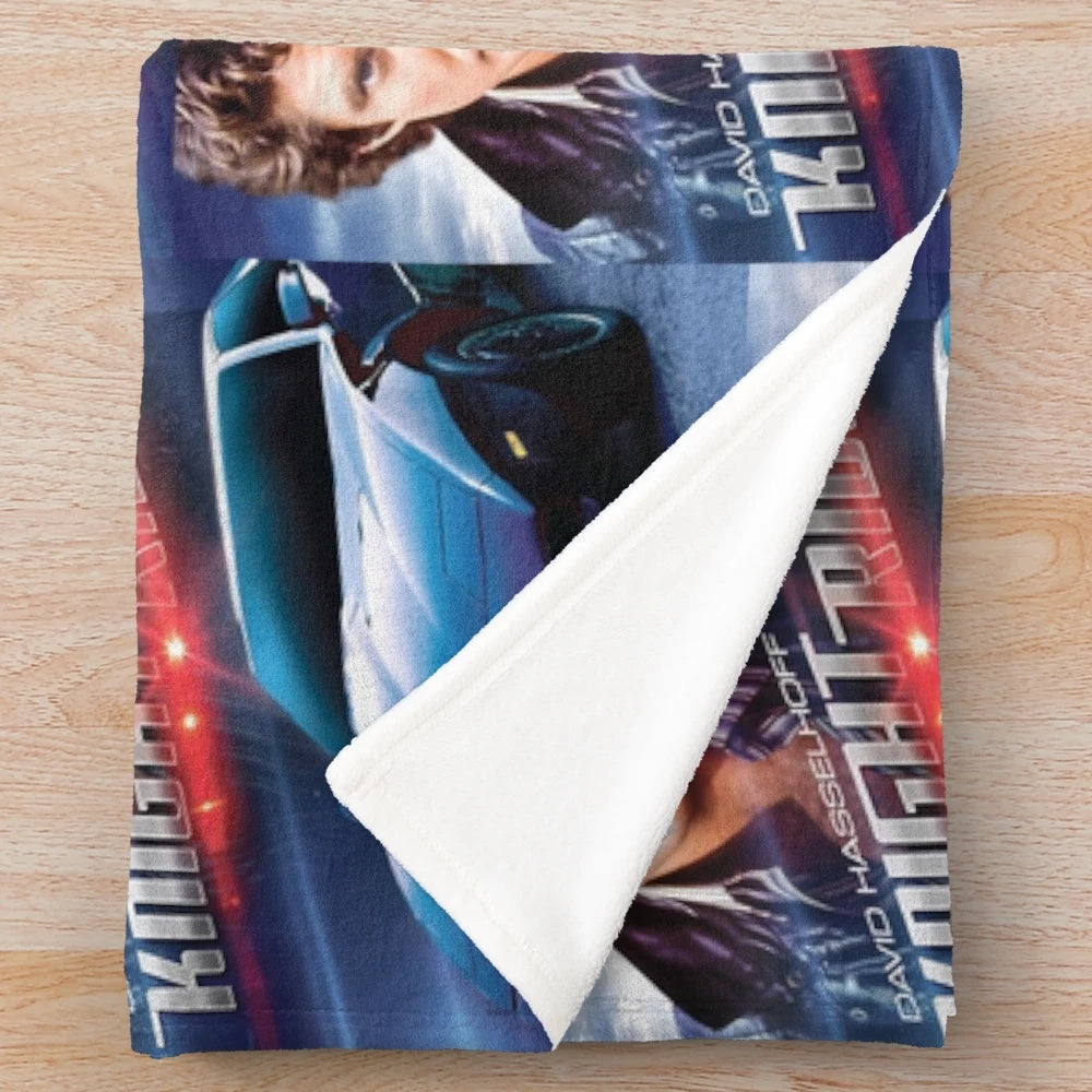 Plush blanket inspired by the 80s TV series KNIGHT RIDER
