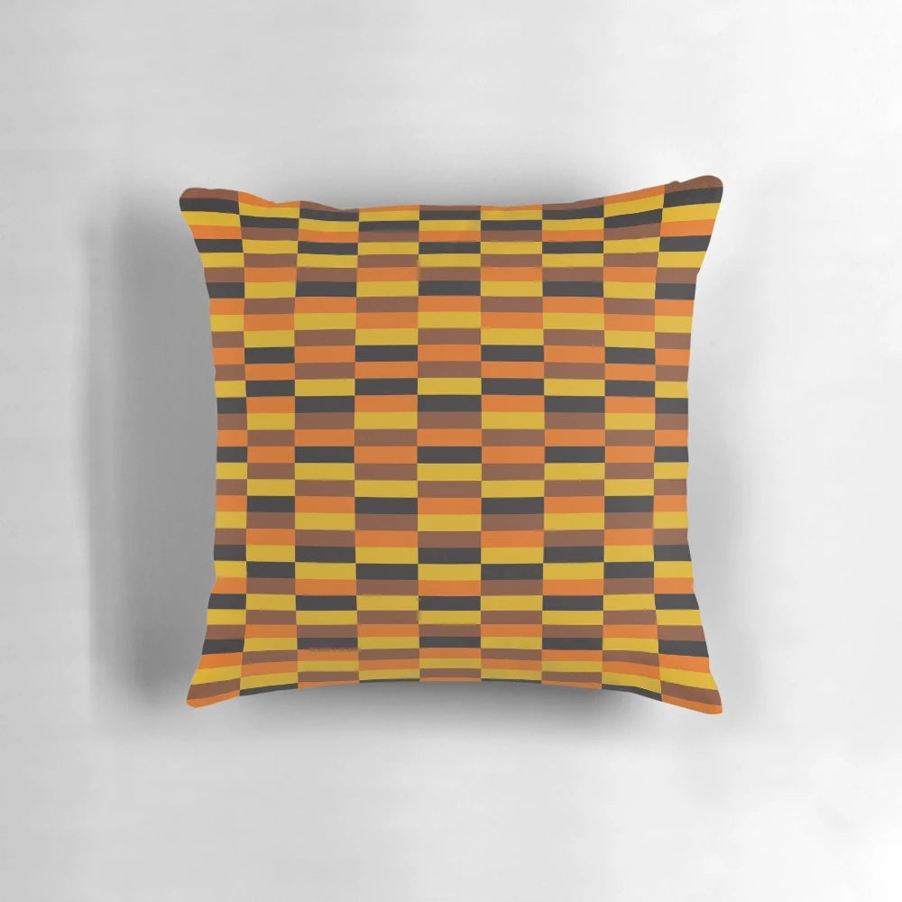 Nostalgic London Tube District Line seat pattern moquette pillow