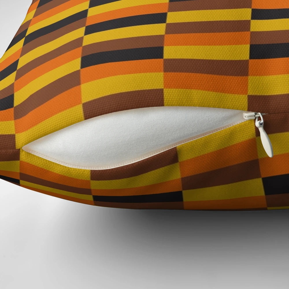 Nostalgic London Tube District Line seat pattern moquette pillow