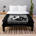 Madness Band Plush Blanket with Vintage Ska Music Aesthetic