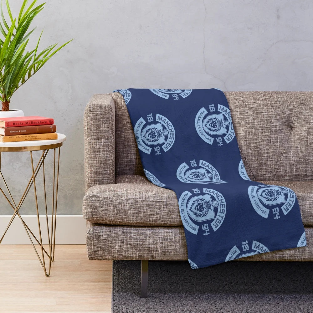 Retro Manchester Football Plush Blanket